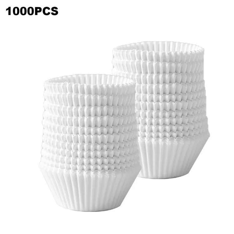1000 Stück Einweg-Papierförmchen für Kuchen und Muffins, Lebensmittelecht, Größe S (BPA-frei, FDA-zertifiziert)