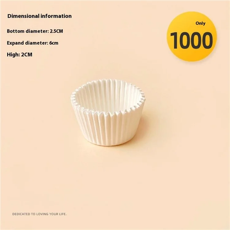 1000 Stück Einweg-Papierförmchen für Kuchen und Muffins, Lebensmittelecht, Größe S (BPA-frei, FDA-zertifiziert)