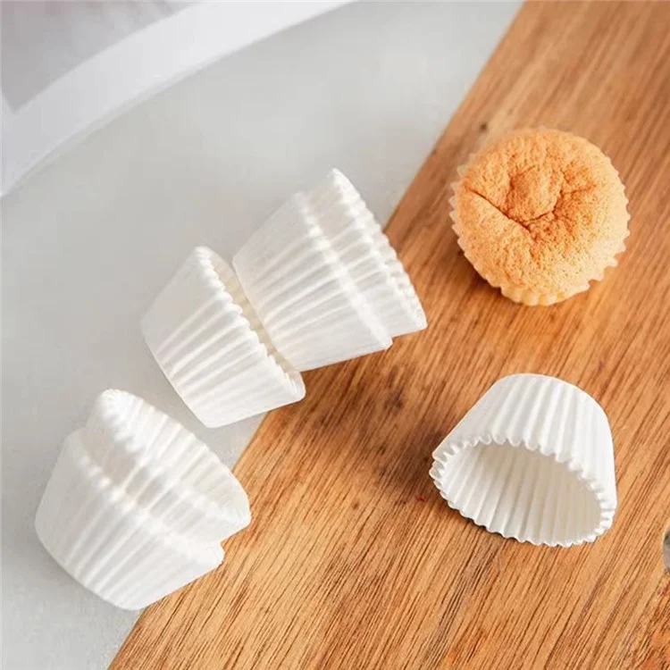 500Pcs Disposable Cake Paper Cups Baking Muffin Liners Food Grade Cupcake Wrapper, Size M (BPA Free, FDA Certified)
