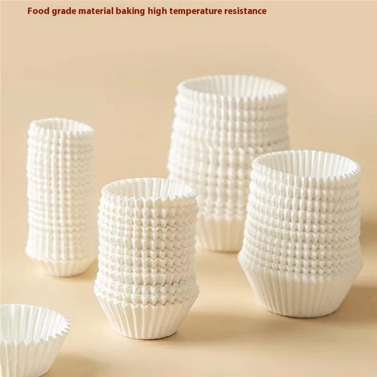 500Pcs Disposable Cake Paper Cups Baking Muffin Liners Food Grade Cupcake Wrapper, Size M (BPA Free, FDA Certified)