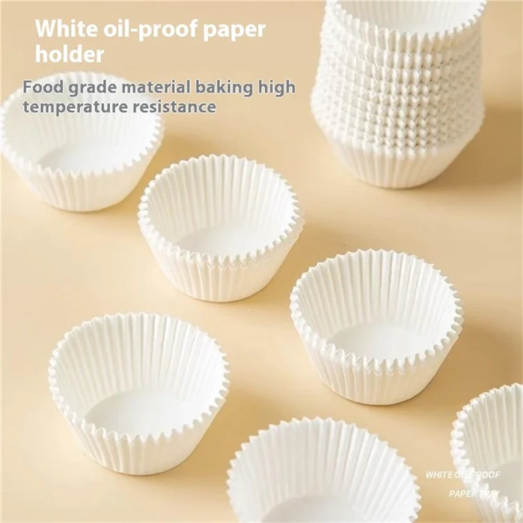 500Pcs Disposable Cake Paper Cups Baking Muffin Liners Food Grade Cupcake Wrapper, Size M (BPA Free, FDA Certified)