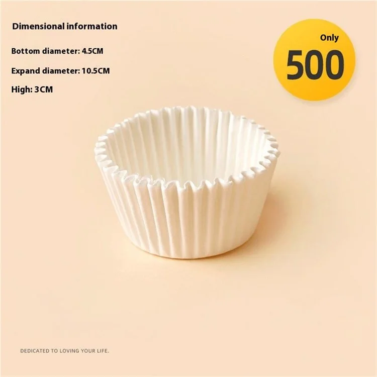 500 Stück Einweg-Papierbackförmchen Muffin Förmchen Lebensmittelecht Cupcake Backförmchen, Größe L (BPA-frei, FDA-zertifiziert)