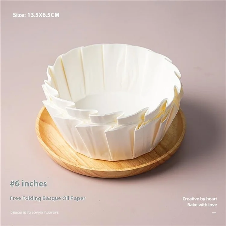 100 Pièces Moules à Gâteau Basque en Silicone de 15 cm, Papier Sulfurisé, Caissettes de Cupcake (Sans BPA, Certifié FDA)