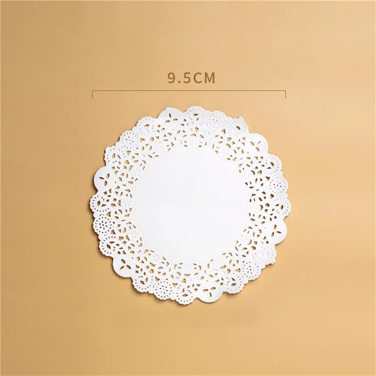 140 Pièces Doilies Jetables de 24 cm en Papier Dentelle Rond Floral - Supports de Gâteau Absorbants (Sans BPA, Certifié FDA)