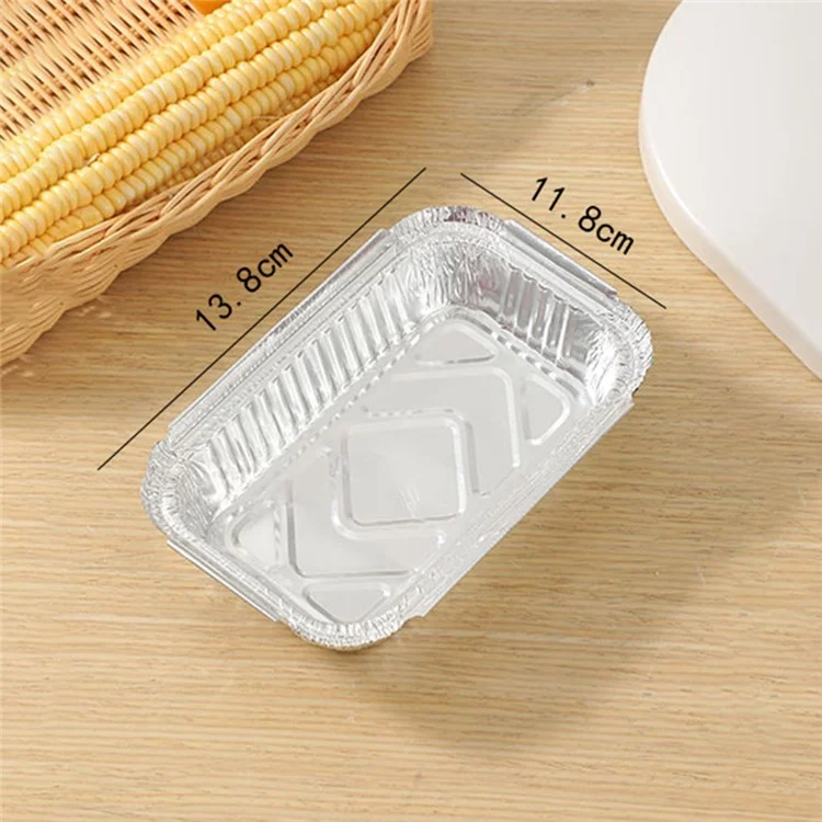 50 Stück Heißluftfritteuse Alufolien-Behälter 410ml Einweg-Backbleche Hitzebeständige Behälter (BPA-frei, FDA-zertifiziert)