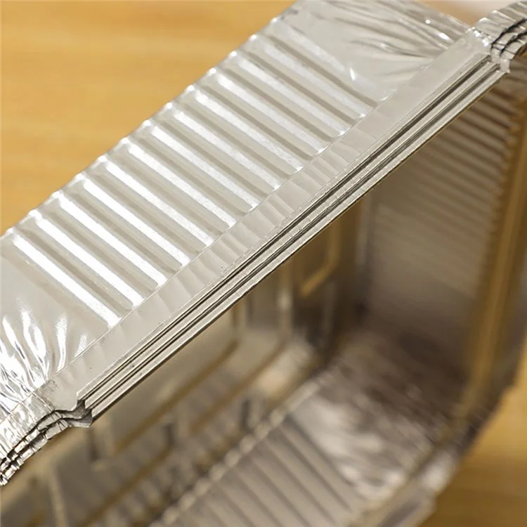 50 Stück Aluminiumfolienschalen für Heißluftfritteusen 600 ml Einweg-Backschalen Hitzebeständige Behälter (BPA-frei, FDA-zertifiziert)