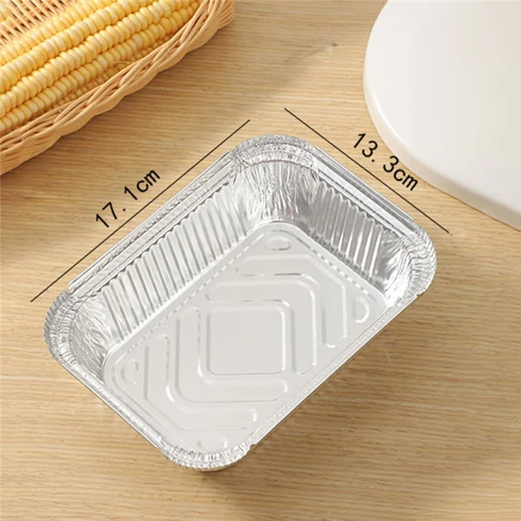 50 Stück Aluminiumfolienschalen für Heißluftfritteusen 600 ml Einweg-Backschalen Hitzebeständige Behälter (BPA-frei, FDA-zertifiziert)