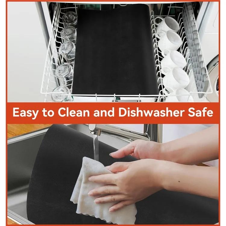 40x33cm 0.2mm Thick Non-Stick High Temperature Microwave Oven Mat Outdoor BBQ Grill Liner Mat (No FDA, BPA-Free) - Black