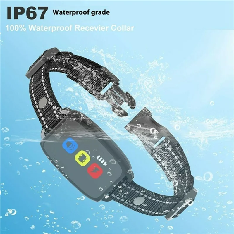 760 LCD Farbdisplay Hundetrainingshalsband mit Fernbedienung, Vibration und Anti-Bell-Funktion, Ohne Schock