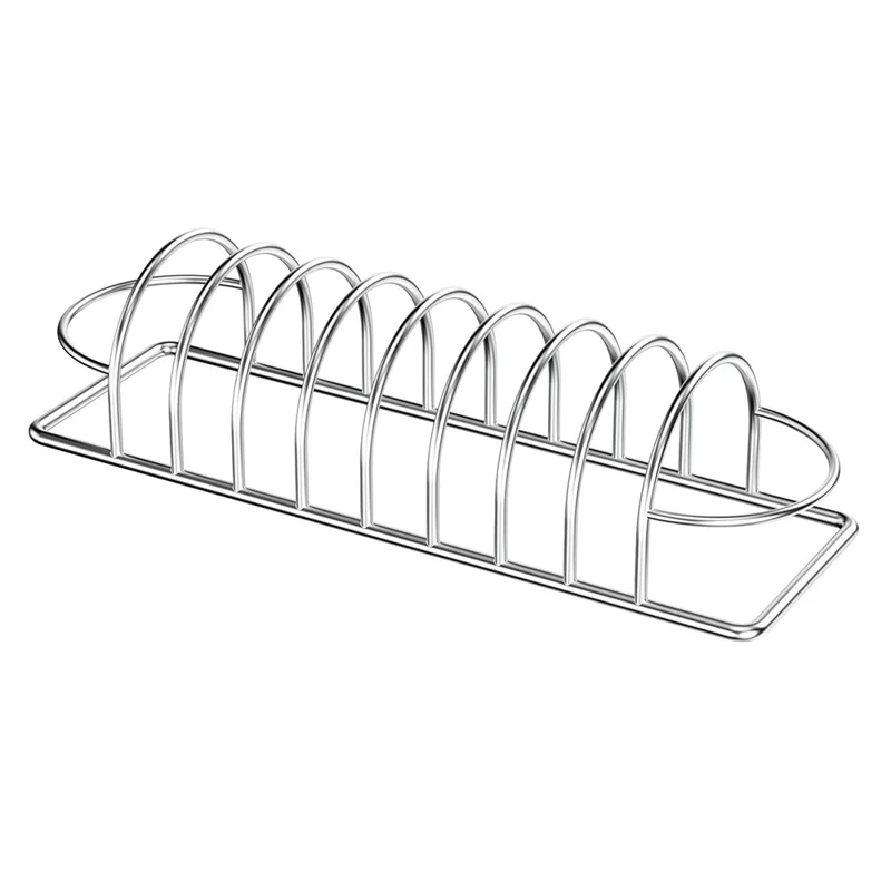 Support de Côtes en Acier Inoxydable pour Barbecue Extérieur - Support de Cuisson pour Viande de Grill (Sans BPA, Non FDA)