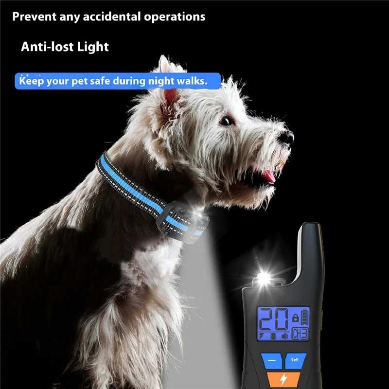 755 Remote Pet Training Collar Rechargeable Waterproof Electric Shock Anti Bark Device Gift for Dogs, 1 Remote + 2 Receiver