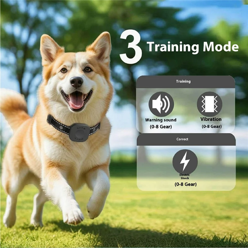 D31W Wireless Electric Pet Fence Training Collar Electric Shock Waterproof Rechargeable Anti Bark Device Gift for Dogs
