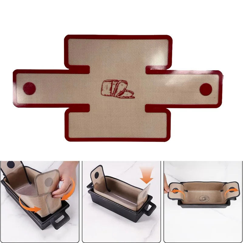 0,7 mm tyk silikonebagemåtte til toastovn / Ikke-klistrende, varmebestandig bagelinie (FDA-testet, FCM-certificeret, BPA-fri) - Grå