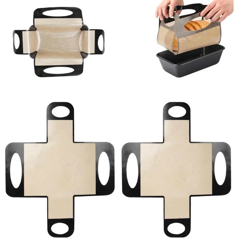 Silicone Baking Mat Non-Stick 39 x 49cm 0.4mm Thick Bread Pan Liner for Cake Molds (FDA Tested, FCM Certificate, BPA-Free) - Grey