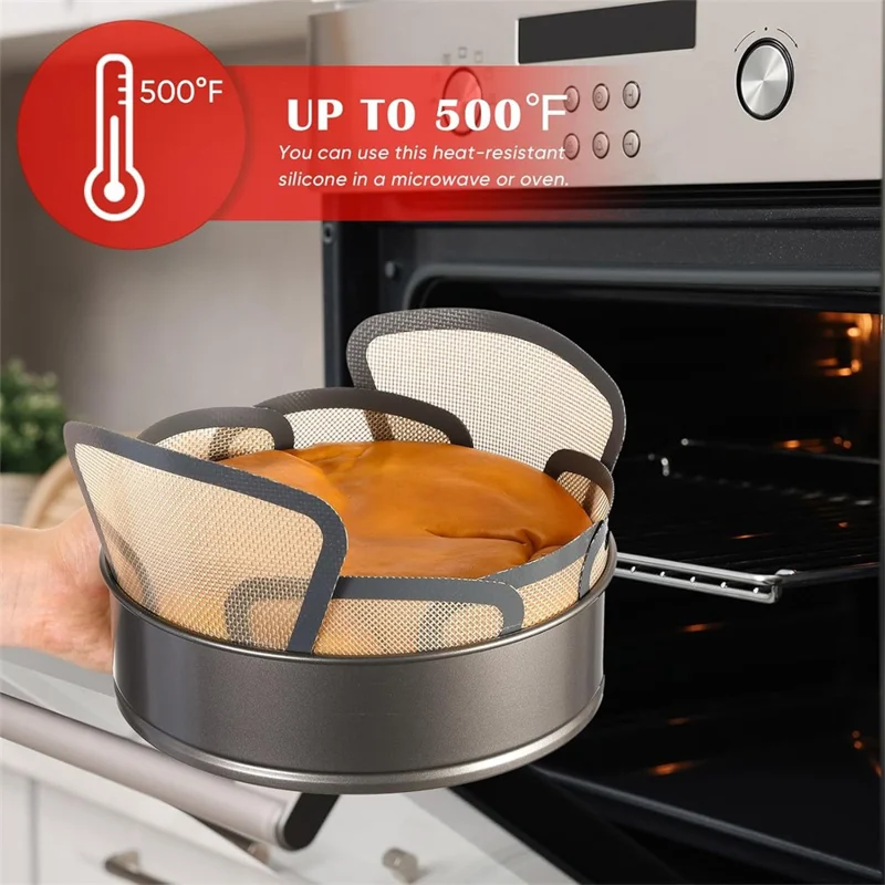 Revestimento de Silicone para Fôrma de Pão com 0,7 mm de Espessura, Antiadesivo, com Alças (Testado pela FDA, Certificado FCM, Livre de BPA) - Cinza