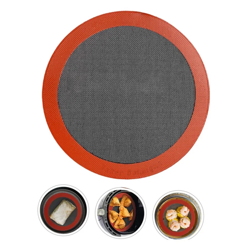 8 inch Silicone Baking Mat Round Non Stick Heat Resistant Cooking Sheet  (BPA Free, with FDA)