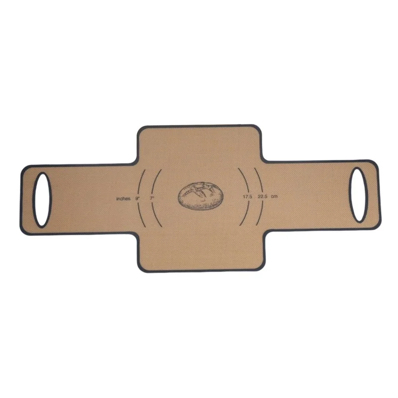 0.7mm Thickness Silicone Bread Sling 65×27cm Non Stick Silicone Bread Baking Mat with Handle for Sourdough (BPA Free, with FDA) - Grey