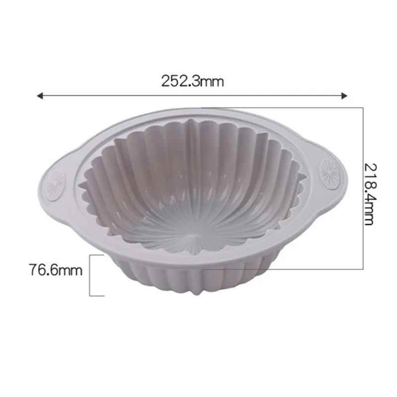 Large Silicone Cake Mold Heat Resistant Baking Pan Anti Scald Cooking Tray for Oven (No FDA)