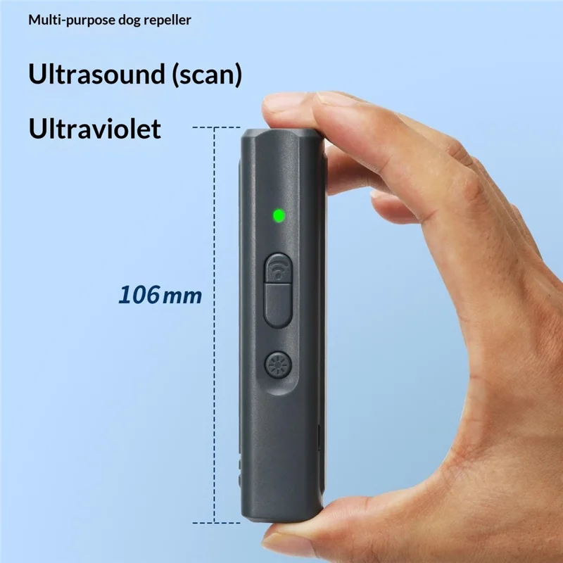 N11 Dissuasore Ultrasuoni per Cani, Dispositivo Antiabbaiamento con Luce UV - Nero