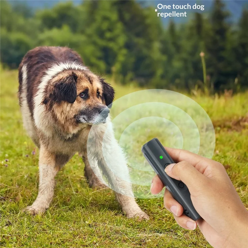 N11 Dissuasore Ultrasuoni per Cani, Dispositivo Antiabbaiamento con Luce UV - Nero