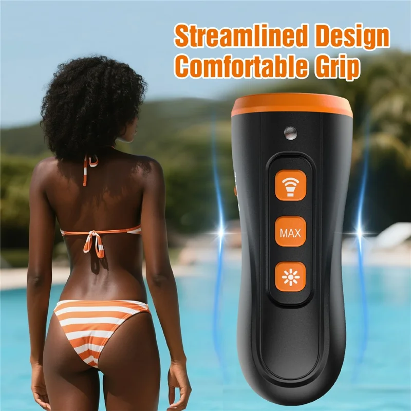 Dispositivo Portátil de Treino para Cães V7 com 3 Emissores Ultrassónicos, Dispositivo de Controlo de Latidos, com Luz LED - Laranja Preto