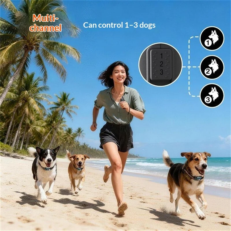PD 511-1-TIO Remote Dog Training Collar IPX7 Waterproof 1000m Range Rechargeable Color Display Anti-Bark Shock Collar