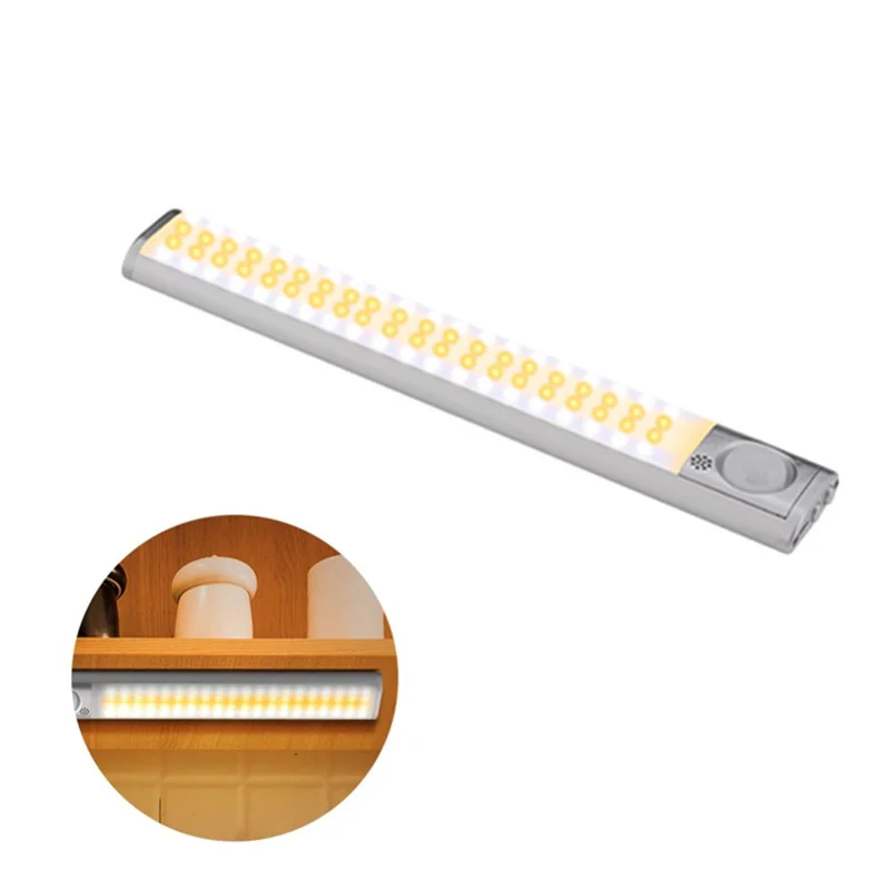 LEMONDA SMART A58 80/120/160LED USB Human Body Infrared Induction Light Lamp for Cabinet Wardrobe Kitchen - 80LED