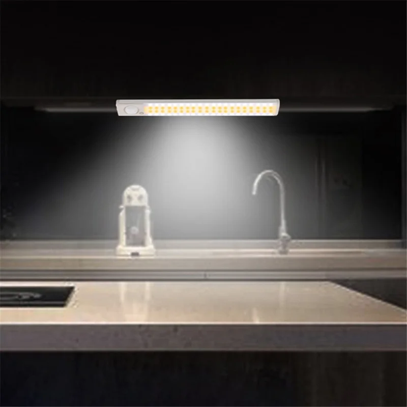 LEMONDA SMART A58 80/120/160LED USB Human Body Infrared Induction Light Lamp for Cabinet Wardrobe Kitchen - 80LED