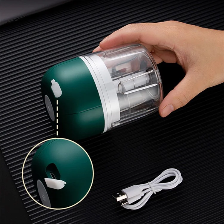 100 ml Mini USB Charge D'ail Chopper Cuisine Cuisine Vegetable Ginger Masher Crusher (BPA Gratuit, Sans Certificat de Fda) - Vert