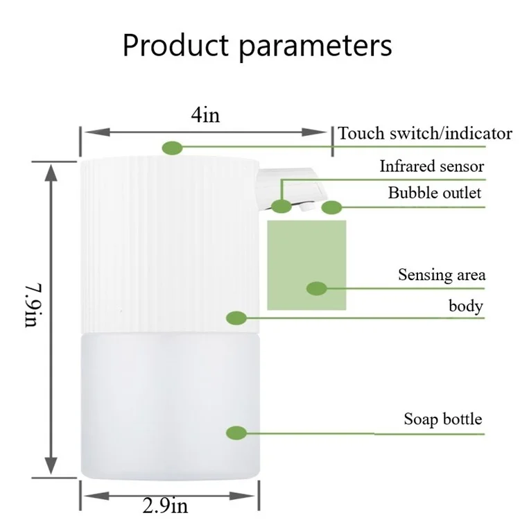 Dispensateur de Capteur Intelligent Non Coupant la Machine à Laver en Mousse de Mousse Automatique Sans Coup