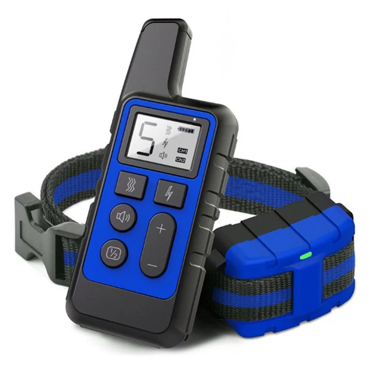 500m Control Remoto Pet Dog Collar de Corteza Electrónica Vibración de Corteza de Choque de Choque - Azul