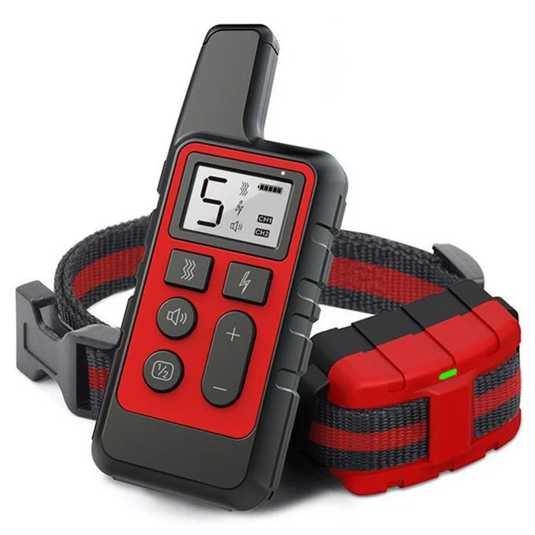 500m Controle Remoto Pet Dog Colar Collar Electronic Vibration Casca de Casca de Casca - Vermelho