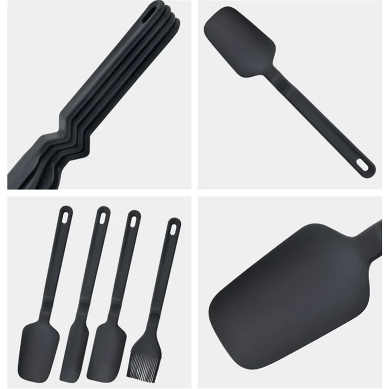 DS11185 Stackable Silicone Spatulas Kitchen Bakery Utensils Bakeware Cookware for Baking (BPA-Free, FDA Certified) - Brush