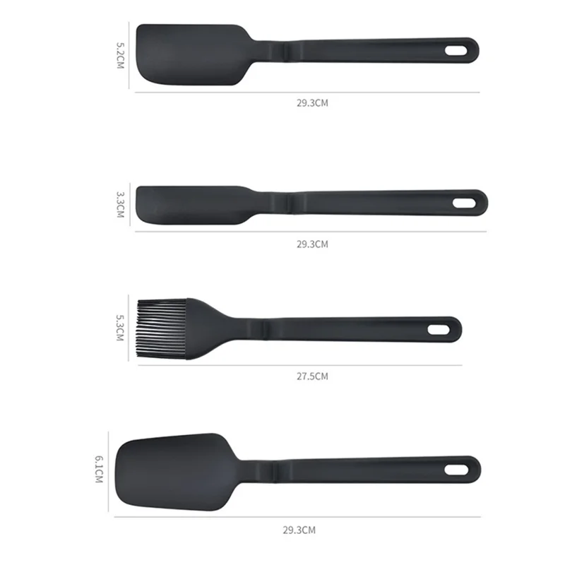 DS11185 Stackable Silicone Spatulas Kitchen Bakery Utensils Bakeware Cookware for Baking (BPA-Free, FDA Certified) - Brush