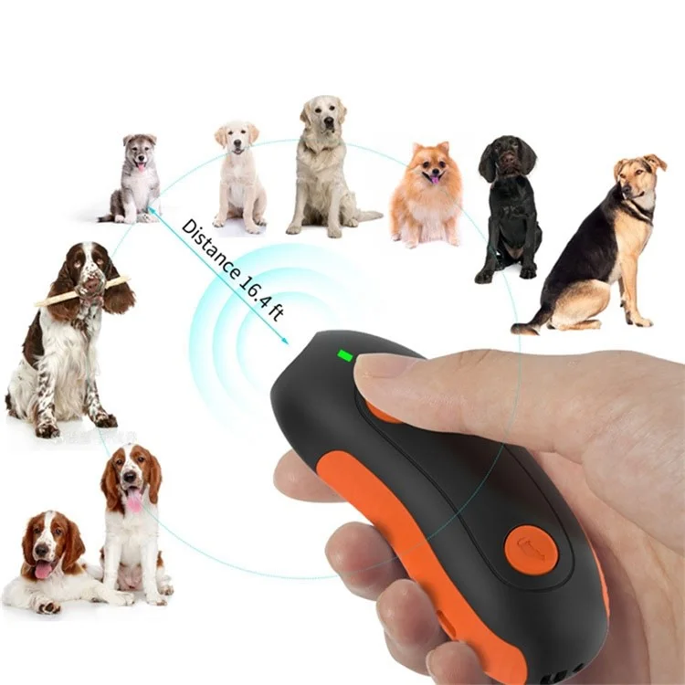 Dispositivo Anti-Abbaio Ultrasonico D2 per Cani, Dispositivo Antilatra del Cane Ricaricabile Portatile, Repellente per Cani, Correttore di Comportamento per Cani