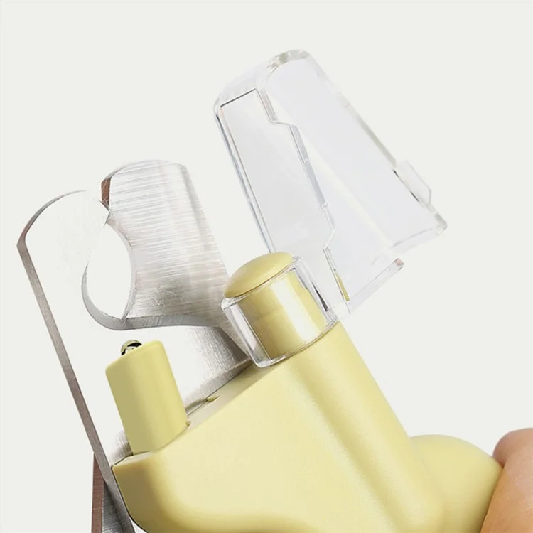 AIWO Banana Shape Pet Nail Clipper Anti-Cutting Blood Line Dog Cat Claw Trimmer with LED Light ST - White Light / Green