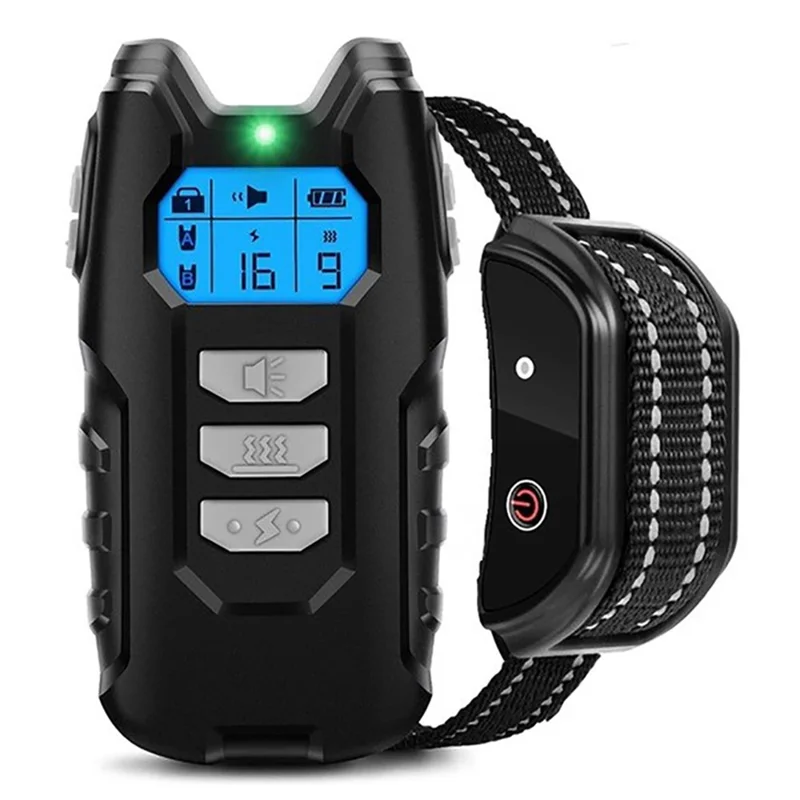 PM101 Remote Control Pet Dog Anti-Barking Collar Electronic Vibration Bark Shock Collar - Grey