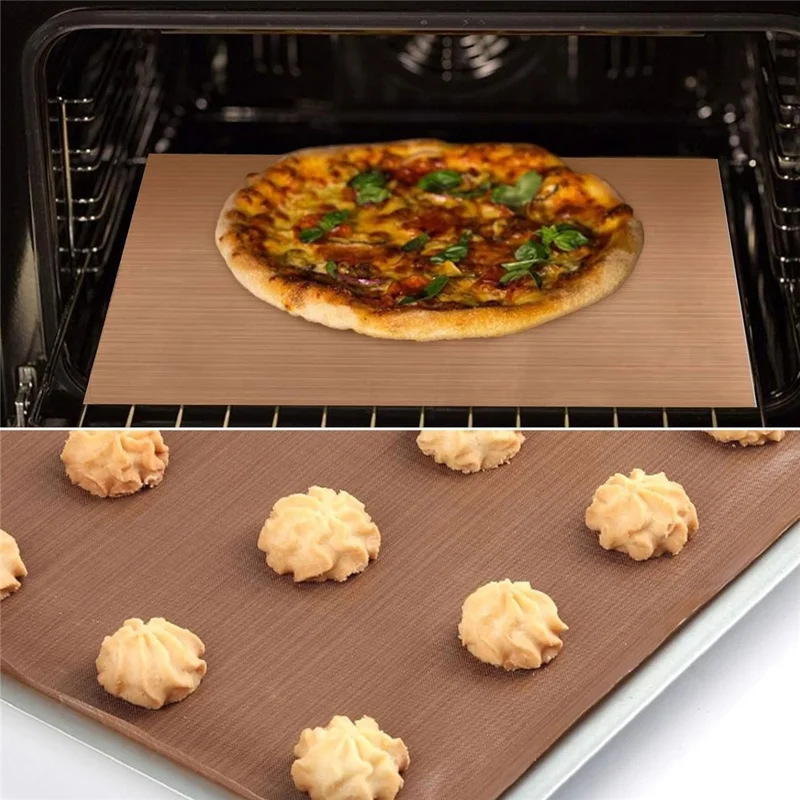 6 unidades de Folhas para Assar Reutilizáveis de 40*60cm, Antaderente, Resistente ao Calor (Sem Certificado FDA, Livre de BPA)