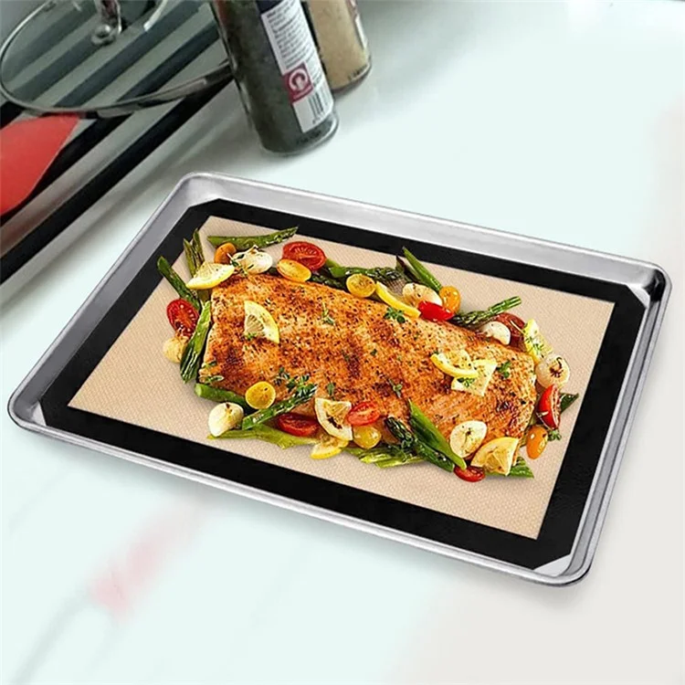 Rotolamento Pasta Mat Non-stick Silicone Tappetino da Forno Biscotto Pad Foglio, Bordo Tagliato / 30x20cm (Senza BPA, Senza Certificazione FDA) - Nero