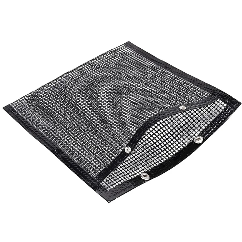 27x22CM Reusable Fiberglass Grill Barbecue Mesh Bag for Outdoor BBQ Picnic (BPA-Free, No FDA Certified) - Black