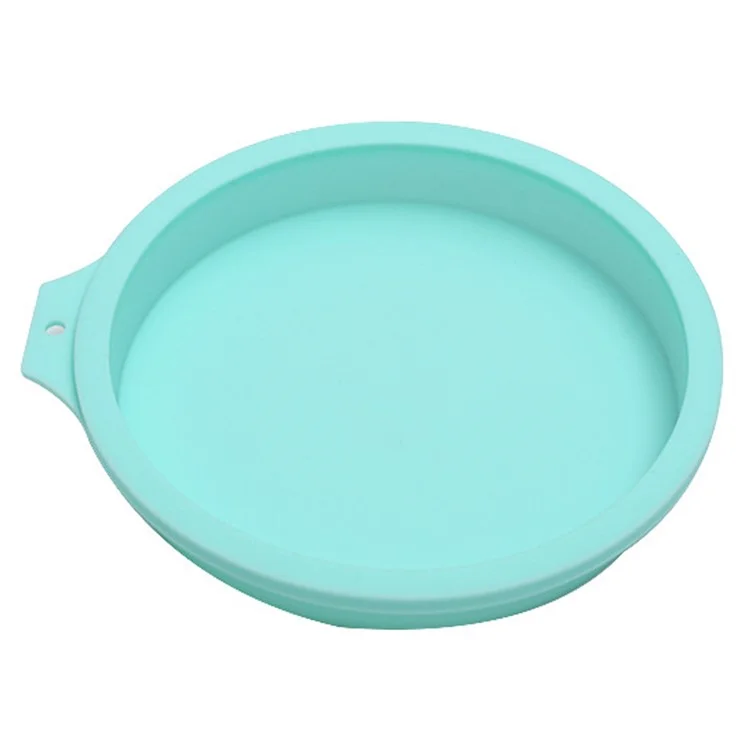 Molde de Silicona Redondo de 8 Pulgadas para Pastel Chiffon Molde para Hornear en la Cocina (Sin Certificación FDA, Libre de BPA) - Azul