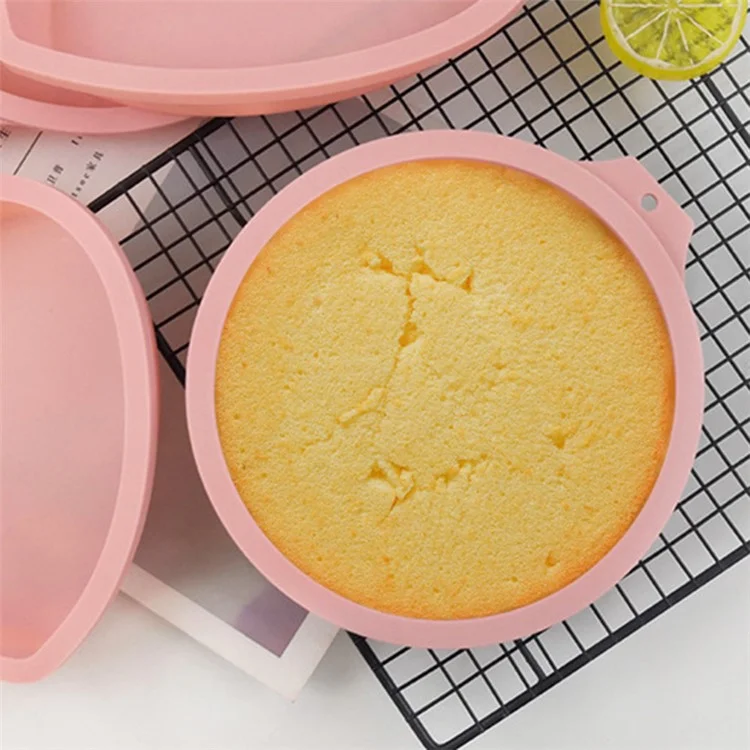 Molde de Silicona Redondo de 8 Pulgadas para Pastel Chiffon Molde para Hornear en la Cocina (Sin Certificación FDA, Libre de BPA) - Azul