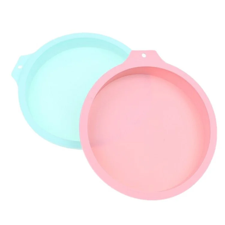 Molde de Silicona Redondo de 8 Pulgadas para Pastel Chiffon Molde para Hornear en la Cocina (Sin Certificación FDA, Libre de BPA) - Azul