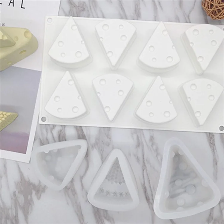Molde de Silicone para Bolo de Mousse de Queijo 8-Grid, Molde de Baking DIY Soap Scented Candle (Livre de BPA, Sem Certificado da FDA)