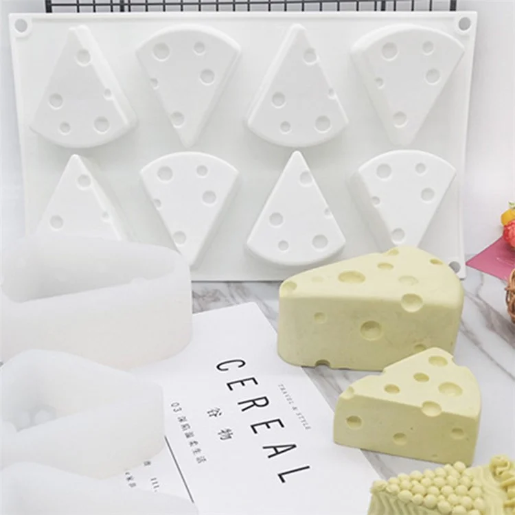 Molde de Silicone para Bolo de Mousse de Queijo 8-Grid, Molde de Baking DIY Soap Scented Candle (Livre de BPA, Sem Certificado da FDA)