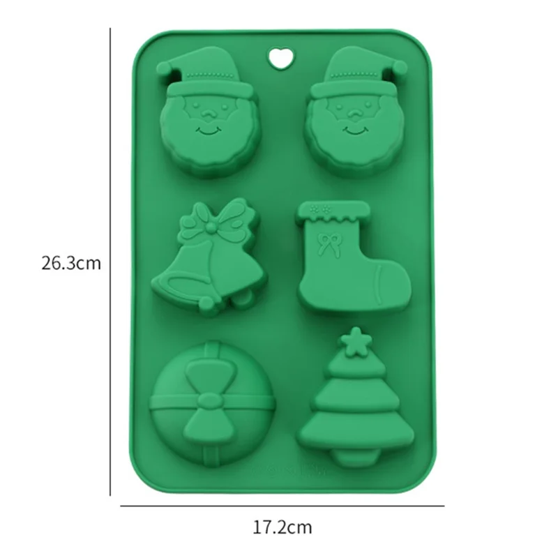 Christmas Silicone Mold Kitchen Chocolate Tray DIY Decoration Cake Baking Tool (No FDA Certificate) - Christmas Socks+Bell