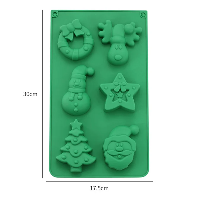 Christmas Silicone Mold Kitchen Chocolate Tray DIY Decoration Cake Baking Tool (No FDA Certificate) - Star+Elk