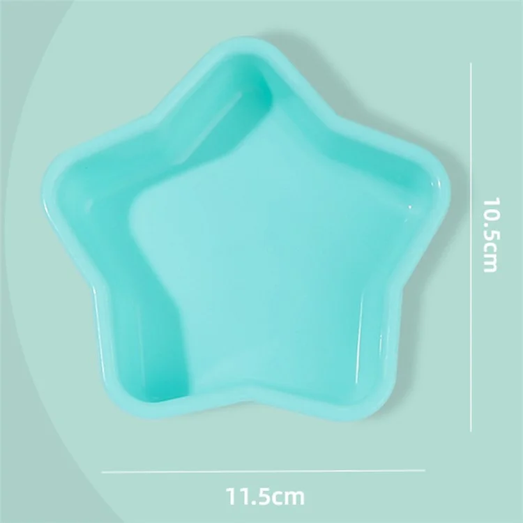 3D-Stern-förmige Weihnachts-Silikon-Backform für Mousse-Kuchen, Schokolade, Gelee (BPA-frei, nicht FDA-zertifiziert) - Pink