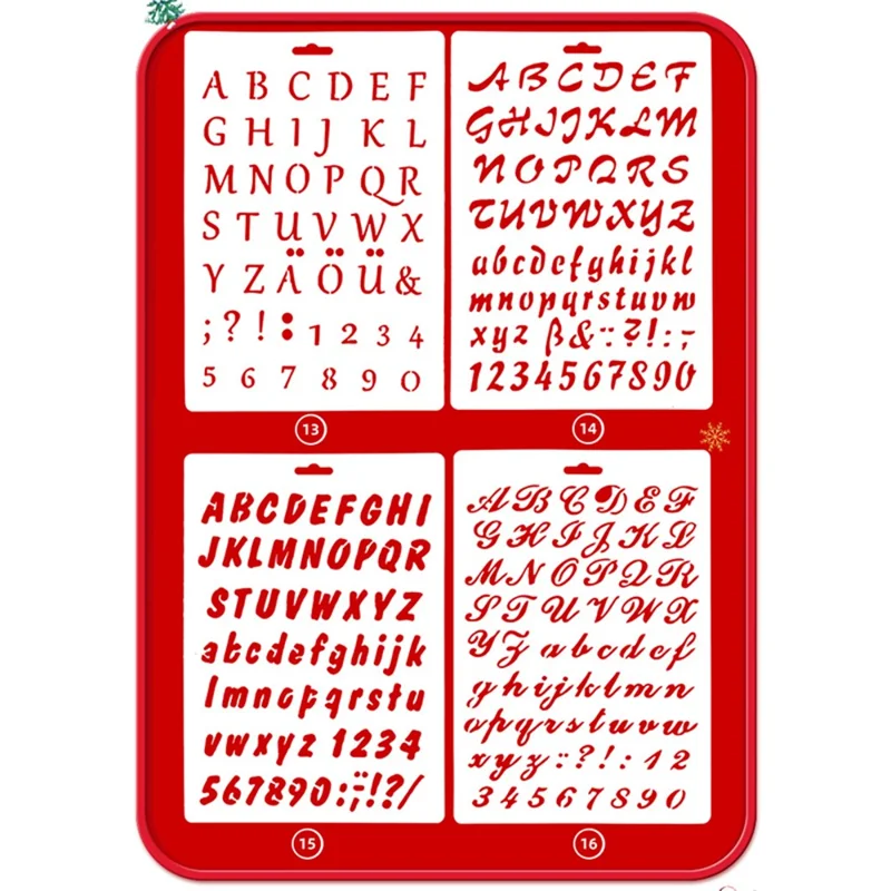 Christmas Cake Stencil Templates Decoration Mold Tools Coffee Decorating Molds (BPA-Free, No FDA Certificate) - Style 6