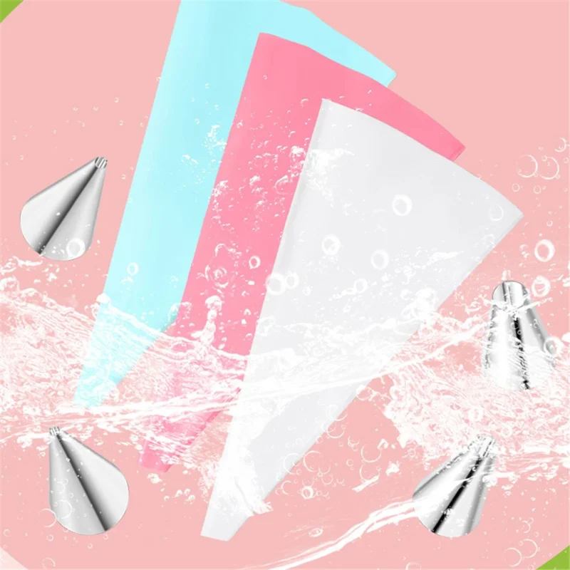 29Pcs  /  Set Christmas Cake DIY Tool Icing Piping Nozzles with Cream Pastry Bag Scrapers (No FDA Certificate) - Blue